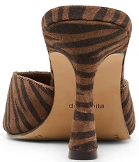 Dolce Vita Rosha Zebra Print Dress Slide Sandals
