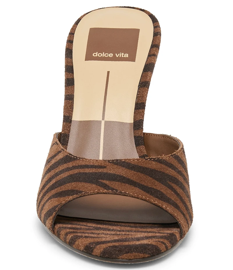 Dolce Vita Rosha Zebra Print Dress Slide Sandals