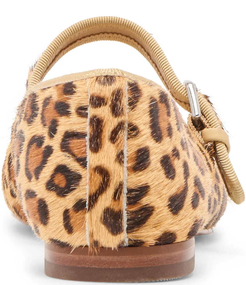 Dolce Vita Roslyn Leopard Print Calf Hair Mary Jane Ballet Flats