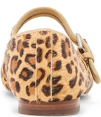 Dolce Vita Roslyn Leopard Print Calf Hair Mary Jane Ballet Flats