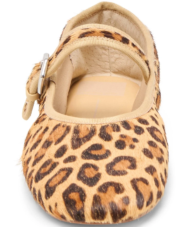 Dolce Vita Roslyn Leopard Print Calf Hair Mary Jane Ballet Flats