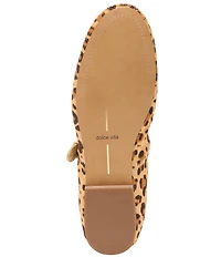 Dolce Vita Roslyn Leopard Print Calf Hair Mary Jane Ballet Flats