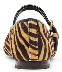 Dolce Vita Roslyn Tiger Print Calf Hair Mary Jane Ballet Flats