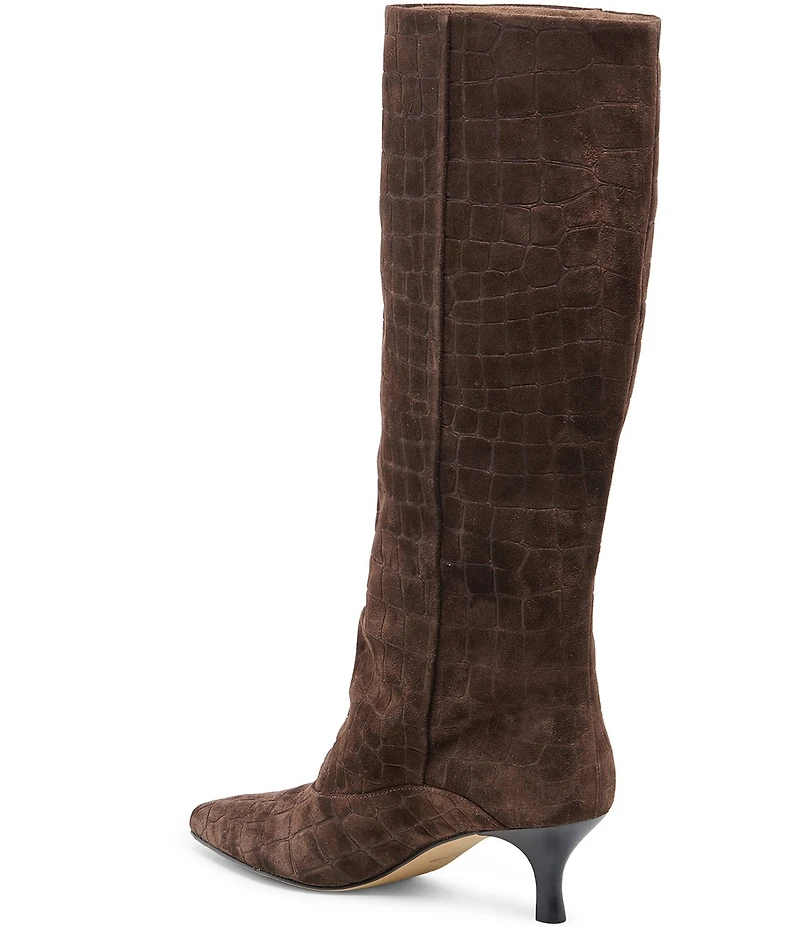 Dolce Vita Roxla Embossed Suede Tall Slouch Boots