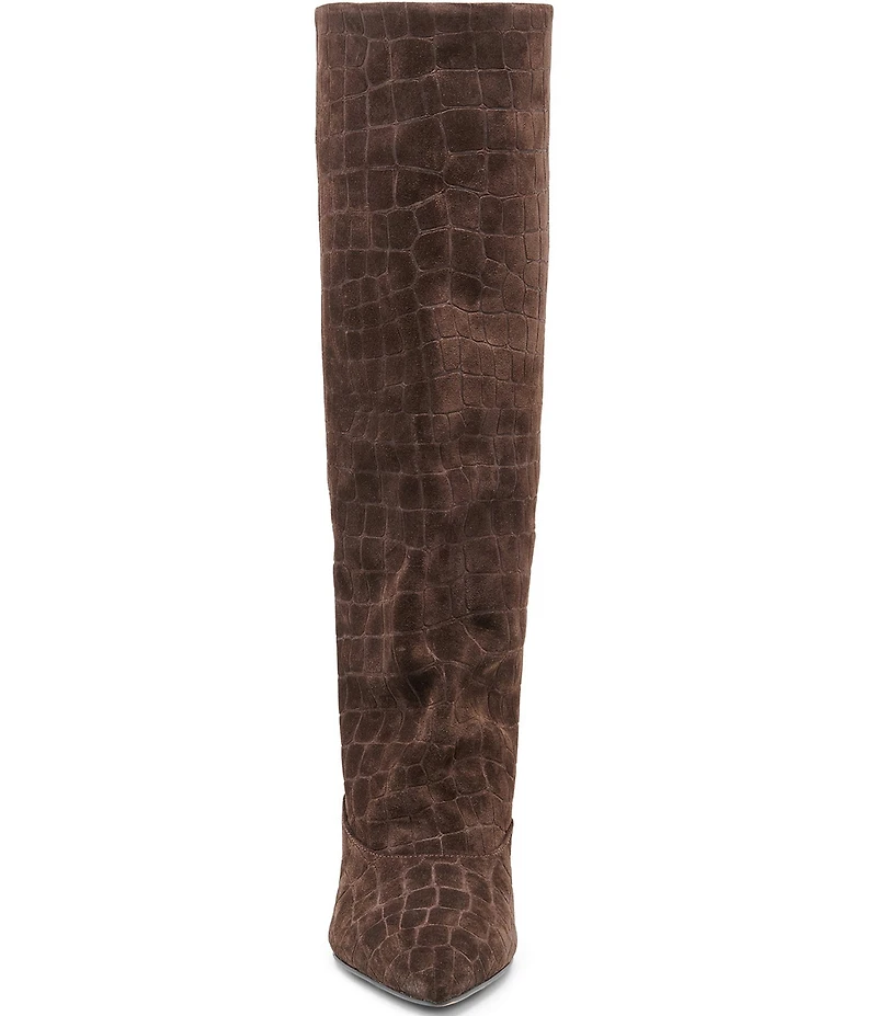 Dolce Vita Roxla Embossed Suede Tall Slouch Boots