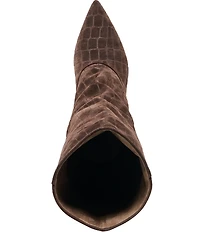 Dolce Vita Roxla Embossed Suede Tall Slouch Boots