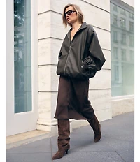 Dolce Vita Roxla Embossed Suede Tall Slouch Boots