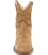 Dolce Vita Rudo Suede Stitching Detail Western Booties