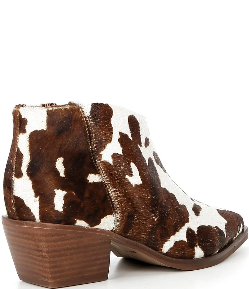 Dolce Vita Safira Cow Print Calf Hair Booties