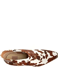 Dolce Vita Safira Cow Print Calf Hair Booties