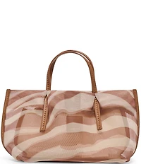 Dolce Vita Selene Zebra Mesh Unline Mini Tote Bag