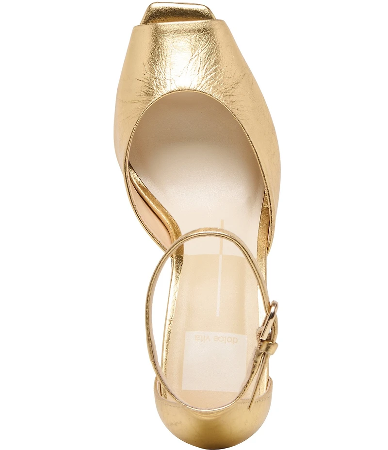 Dolce Vita Serlo Leather Peep Toe Ankle Strap Pumps