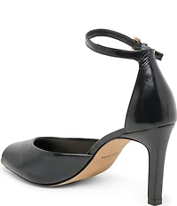 Dolce Vita Serlo Leather Peep Toe Ankle Strap Pumps