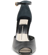 Dolce Vita Serlo Leather Peep Toe Ankle Strap Pumps