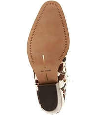Dolce Vita Shania Cow Print Calf Hair Western Booties