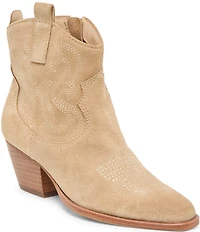 Dolce Vita Shania H2O Waterproof Suede Western Booties