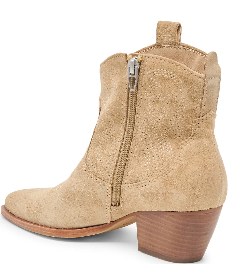 Dolce Vita Shania H2O Waterproof Suede Western Booties