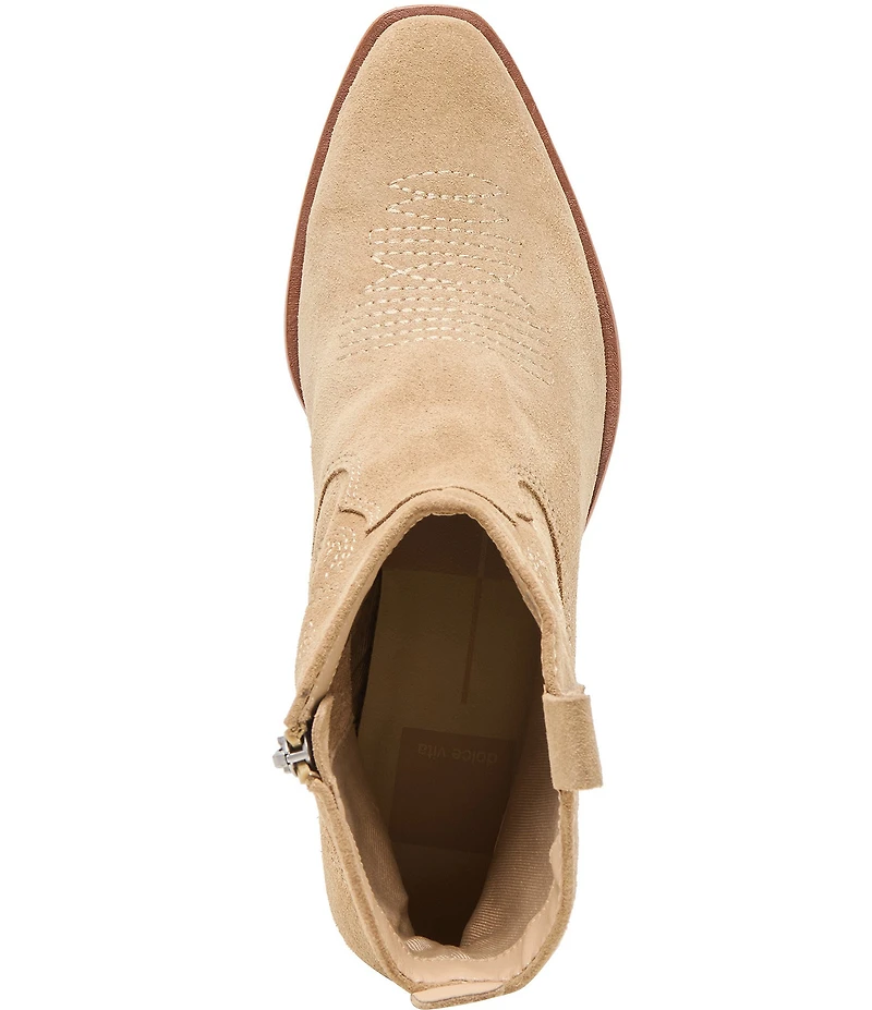 Dolce Vita Shania H2O Waterproof Suede Western Booties