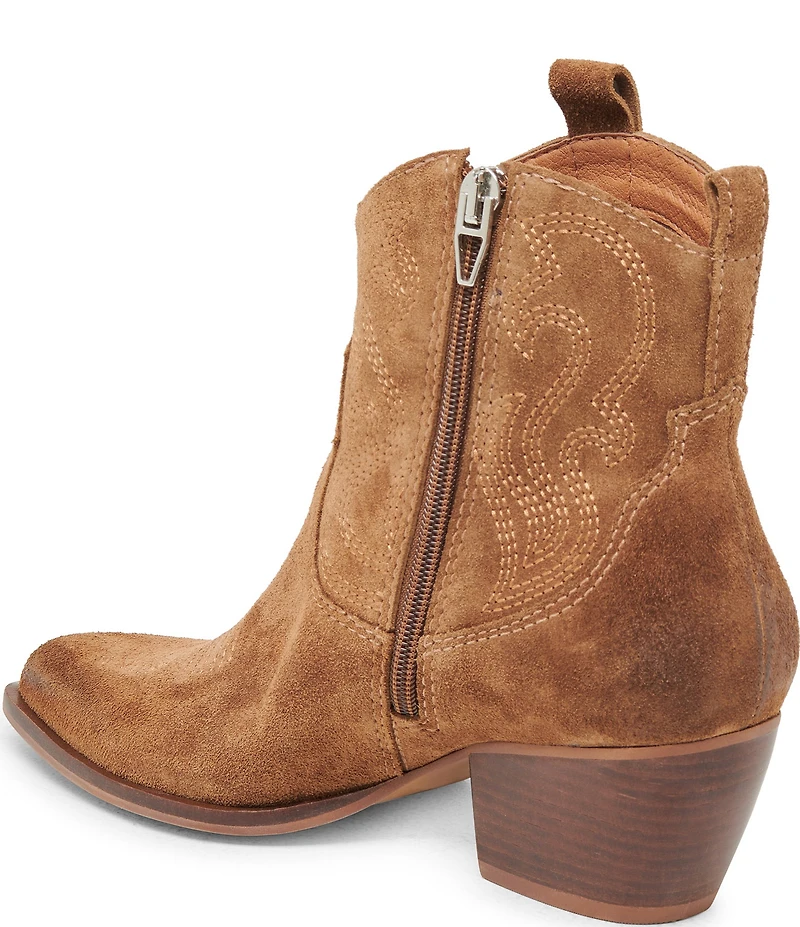 Dolce Vita Shania H2O Waterproof Suede Western Booties