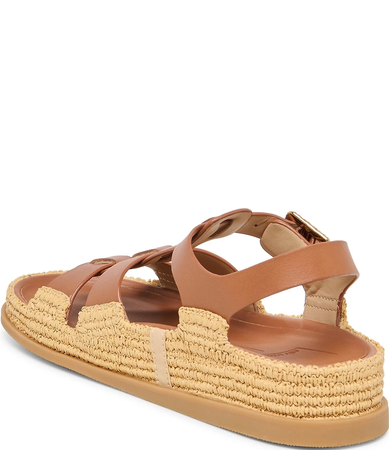 Dolce Vita Shenna Leather Gladiator Footbed Espadrille Sandals