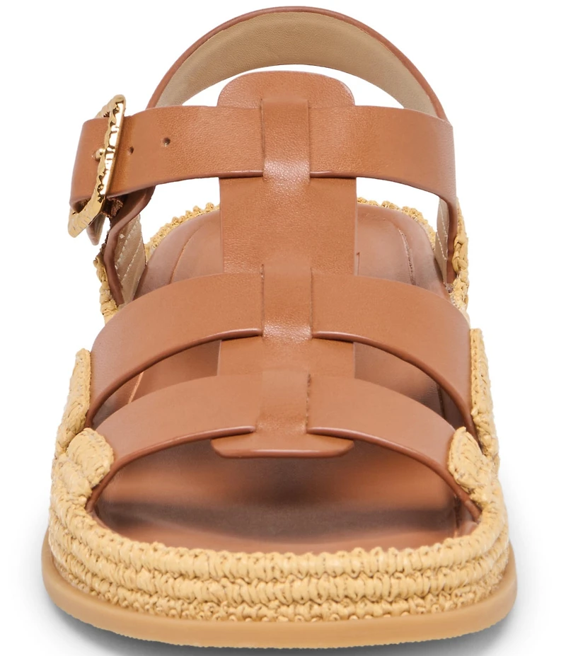 Dolce Vita Shenna Leather Gladiator Footbed Espadrille Sandals