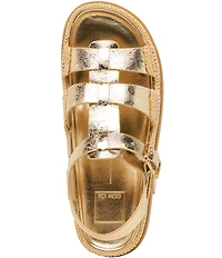 Dolce Vita Shenna Tumbled Leather Gladiator Footbed Espadrille Sandals