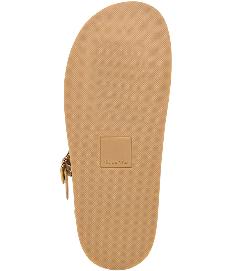 Dolce Vita Shenna Tumbled Leather Gladiator Footbed Espadrille Sandals