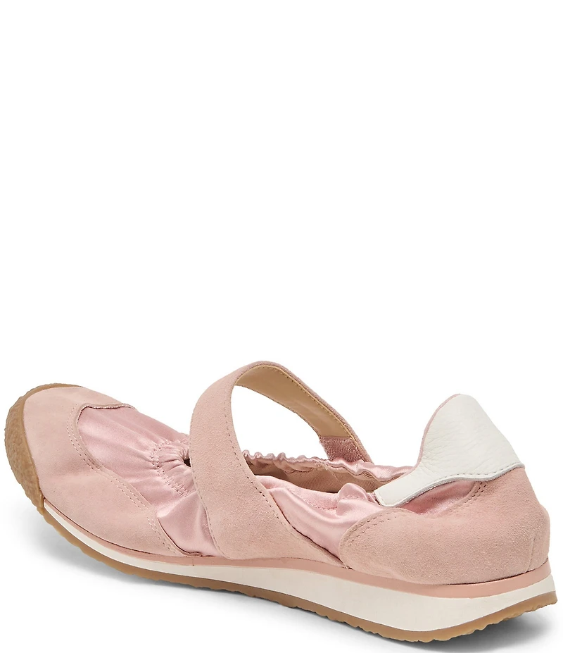 Dolce Vita Spruce Satin Ruched Ballet Mary Jane Hook-and-Loop Sneakers