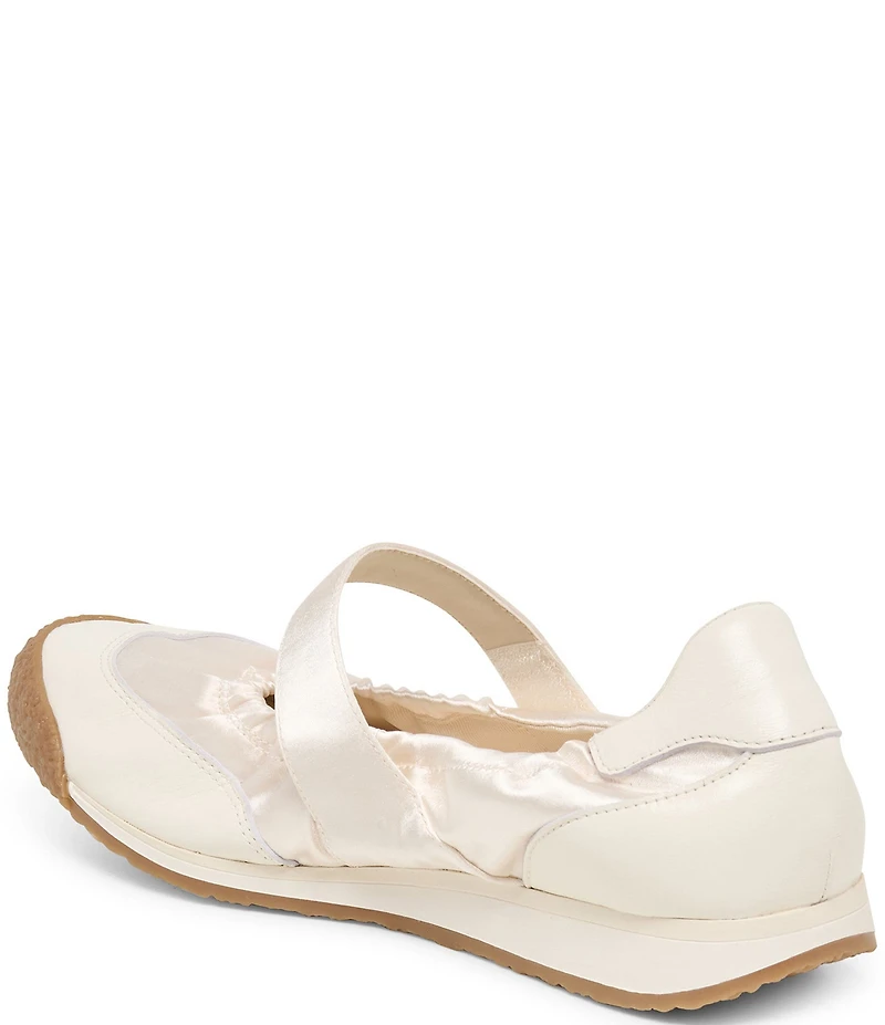 Dolce Vita Spruce Satin Ruched Ballet Mary Jane Hook-and-Loop Sneakers