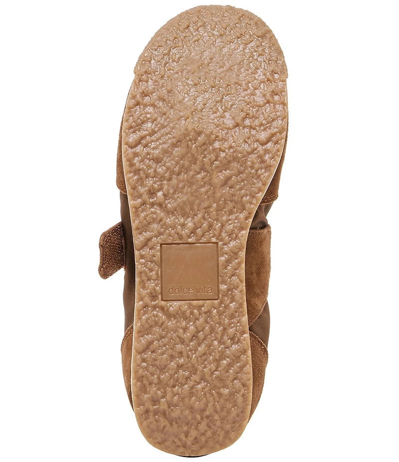 Dolce Vita Spruce Satin Ruched Ballet Mary Jane Hook-and-Loop Sneakers