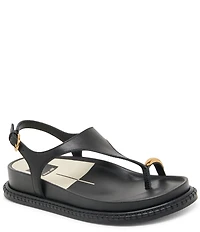 Dolce Vita Stefan Leather Toe Ring Hardware Sandals