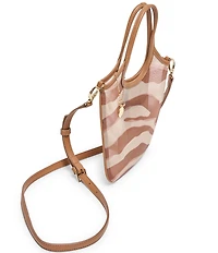Dolce Vita Sylvene Mesh Zebra Print Mini Crossbody Bag