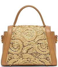 Dolce Vita Tansy Woven Raffia Lace Top Handle Satchel Bag