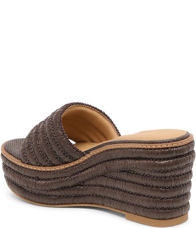 Dolce Vita Throne Raffia Wedge Platform Sandals