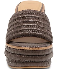 Dolce Vita Throne Raffia Wedge Platform Sandals