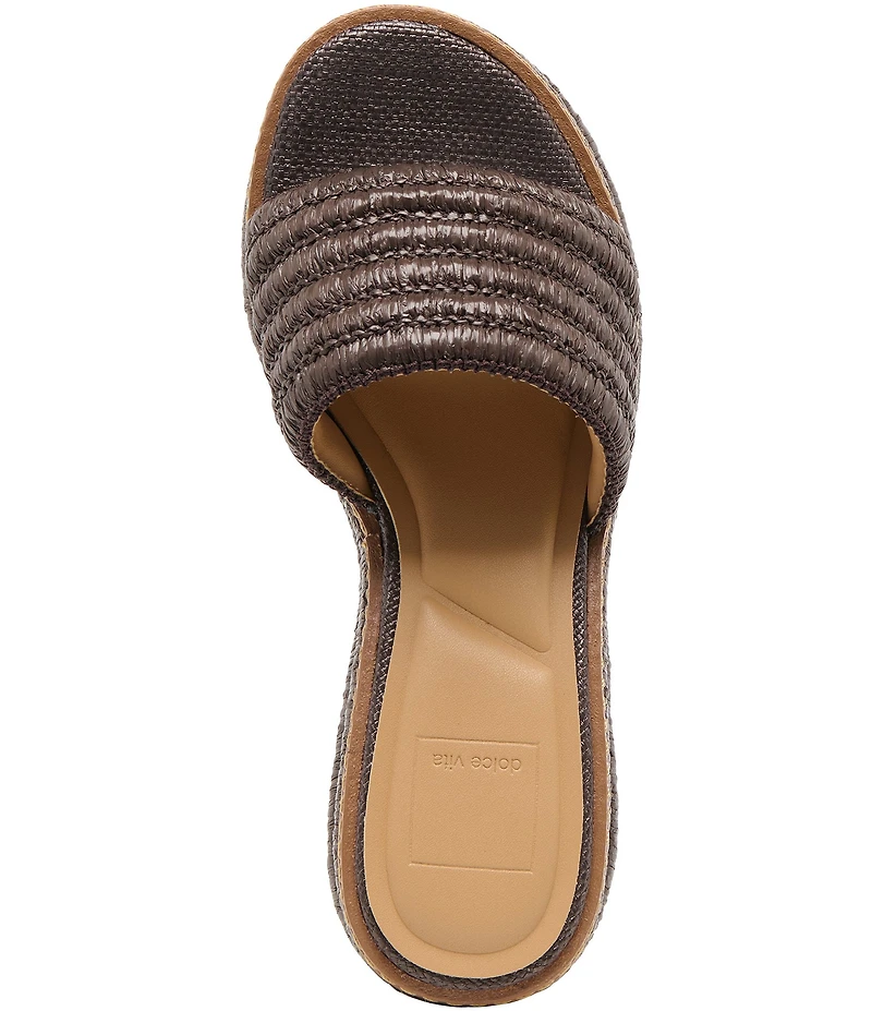 Dolce Vita Throne Raffia Wedge Platform Sandals