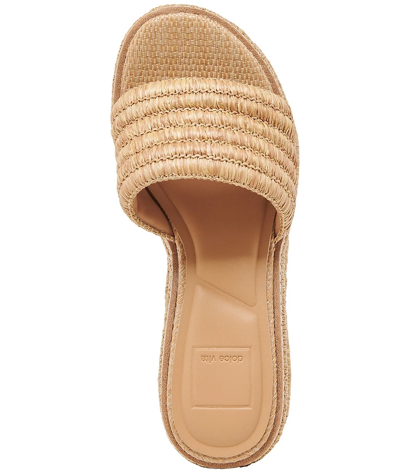 Dolce Vita Throne Raffia Wedge Platform Sandals