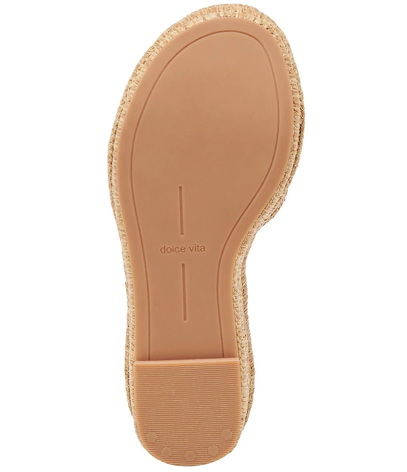 Dolce Vita Throne Raffia Wedge Platform Sandals