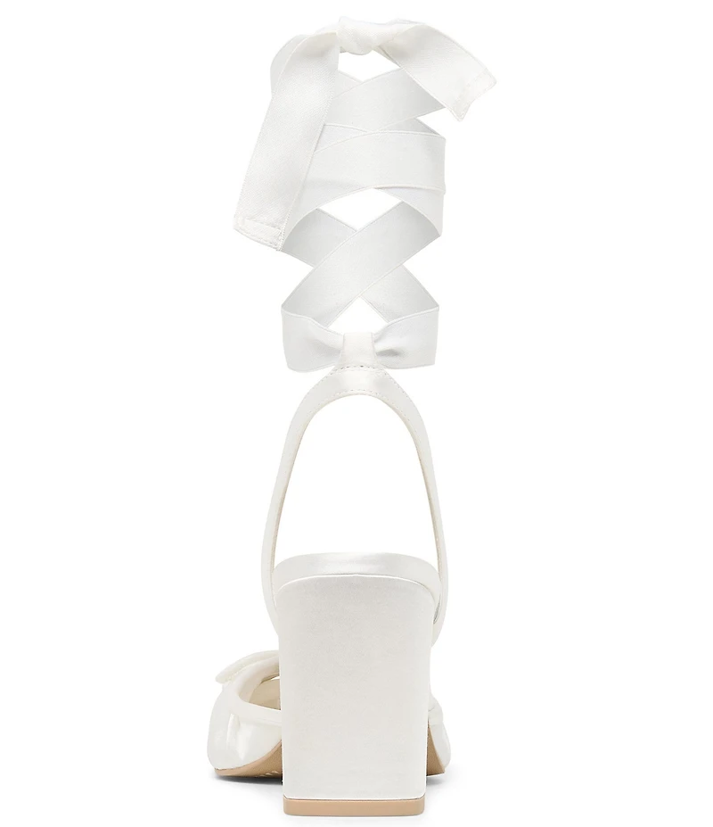 Dolce Vita Tisha Satin Ankle Wrap Block Heel Pumps