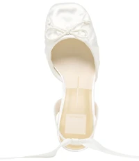 Dolce Vita Tisha Satin Ankle Wrap Block Heel Pumps