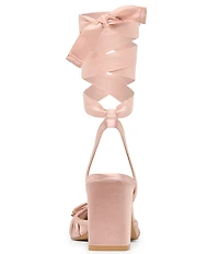 Dolce Vita Tisha Satin Ankle Wrap Block Heel Pumps