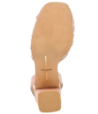 Dolce Vita Tisha Satin Ankle Wrap Block Heel Pumps