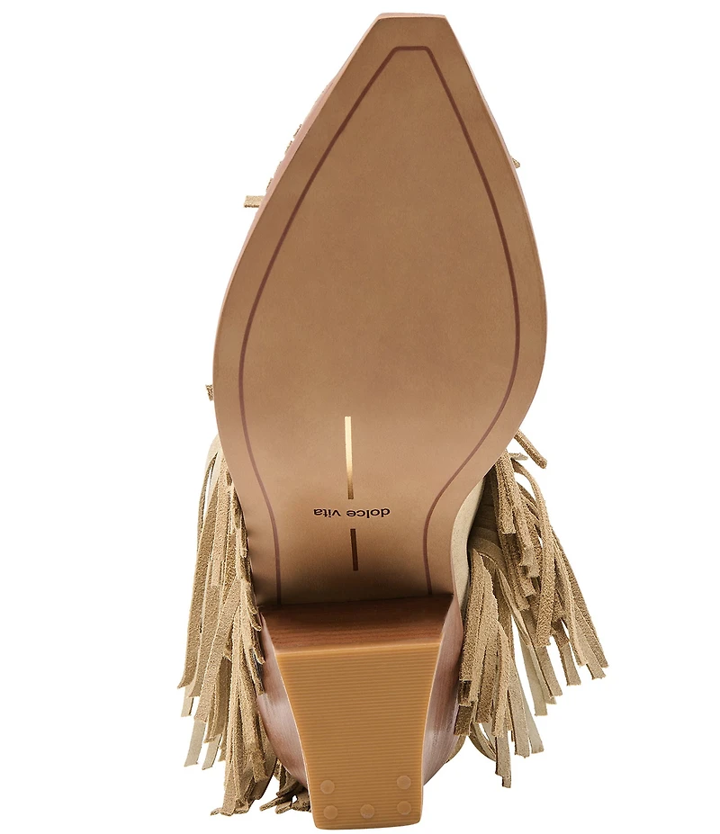 Dolce Vita Torey Suede Fringe Western Booties