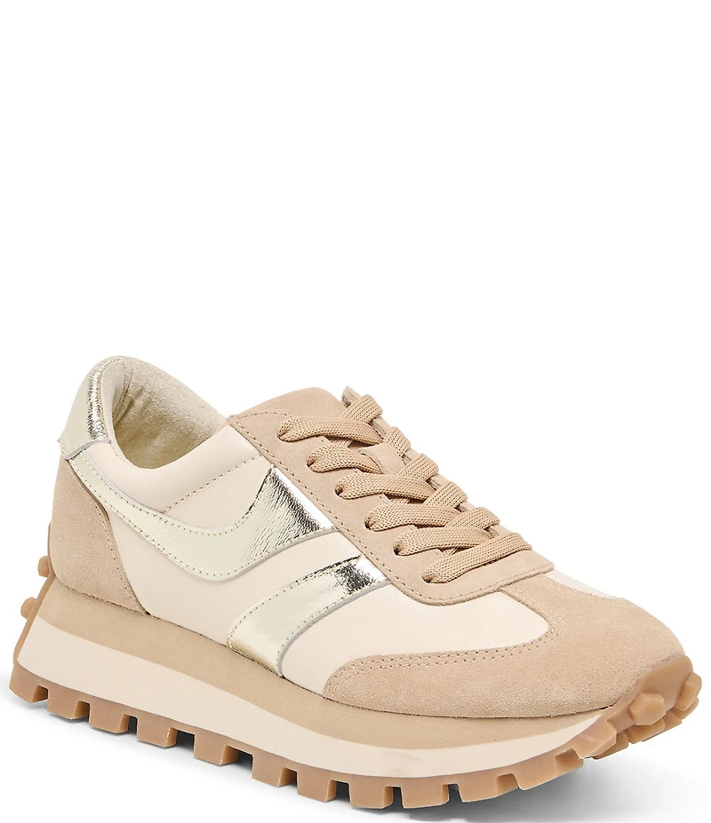 Dolce Vita Tresa Leather Lug Sole Sporty Sneakers