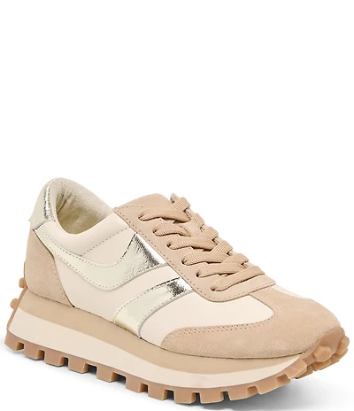 Dolce Vita Tresa Leather Lug Sole Sporty Sneakers