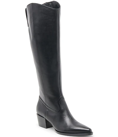 Dolce Vita Virona H2O Leather Tall Block Heel Boots