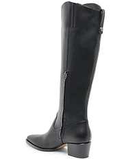 Dolce Vita Virona H2O Leather Tall Block Heel Boots