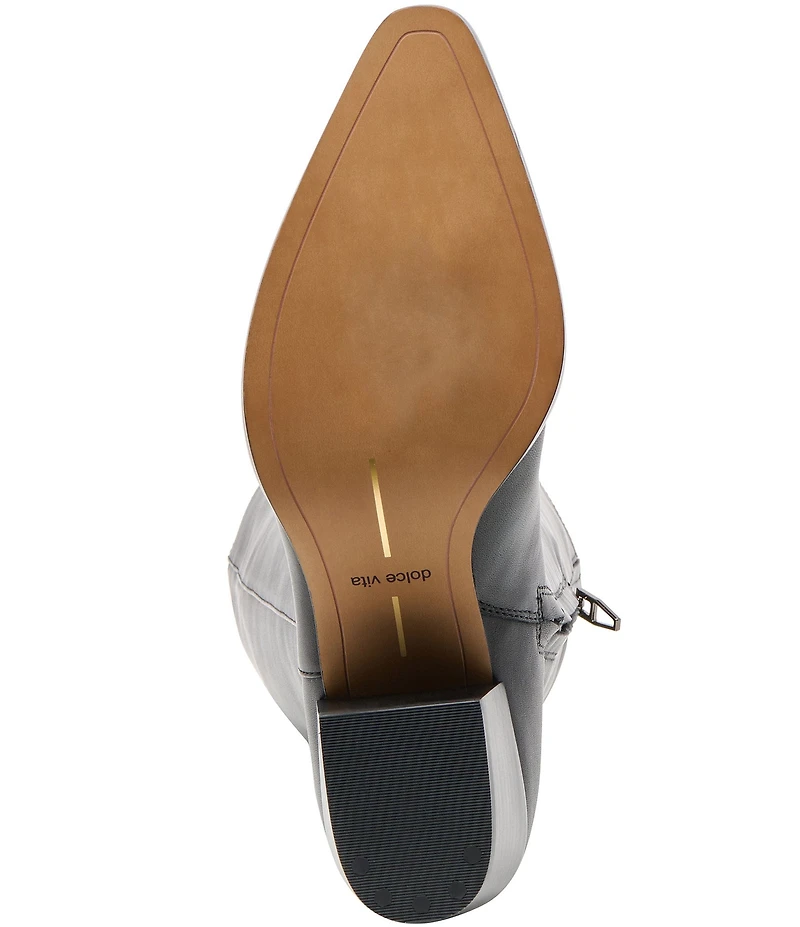 Dolce Vita Virona H2O Leather Tall Block Heel Boots