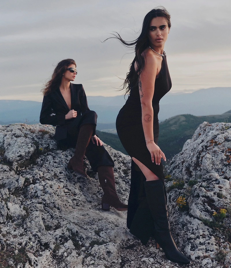 Dolce Vita Virona H2O Leather Tall Block Heel Boots