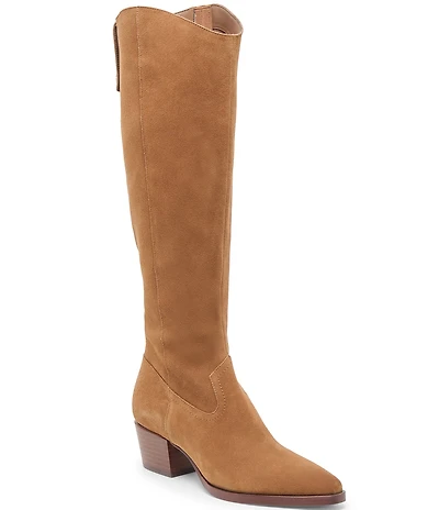 Dolce Vita Virona H2O Suede Tall Block Heel Boots